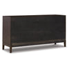 60 Inch Sideboard Display Server 2 Glass Double Door Cabinets Dark Brown By Casagear Home BM306627