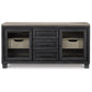 64 Inch Sideboard Buffet Server 2 Cabinets Drawers Gray Brown Black By Casagear Home BM306629