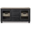 64 Inch Sideboard Buffet Server 2 Cabinets Drawers Gray Brown Black By Casagear Home BM306629