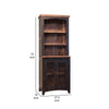 Ata 72 Inch Classic Pier with 3 Shelves and 2 Doors Solid Pine Wood Brown By Casagear Home BM306808