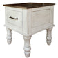 Ria 26 Inch Side End Table Single Drawer Solid Mango Wood Turned Legs By Casagear Home BM306841