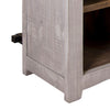 Pino 76 Inch Bar Cabinet Console 2 Drawers Pine Wood Barn Doors White By Casagear Home BM306867