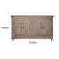 Son 71 Inch Console Sideboard Pine Wood 4 Doors Iron Handles Rich Brown By Casagear Home BM306996