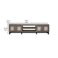 Aose 93 Inch TV Media Entertainment Console Shelves Solid Gray Pine Wood By Casagear Home BM307025