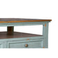 Rozy 50 Inch Coffee Table 4 Drawers Teal Blue Pine Wood Hand Finished By Casagear Home BM307043