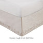 Sima Seashell Full Size Quilted Bed Skirt Cotton Fill Triple Layer Ivory By Casagear Home BM307052