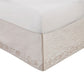 Sima Seashell Quilted Twin Bed Skirt, Cotton Fill, Triple Layered, Ivory By Casagear Home