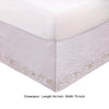 Sima Seashell Quilted Full Bed Skirt Cotton Fill Triple Layered White By Casagear Home BM307054