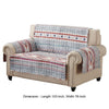 Pimi 103 Inch Loveseat Cover with Multicolor Motif Stone Gray Polyester By Casagear Home BM307088