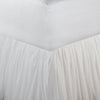 Twin Bed Skirt Polyester Platform Cotton Voile Drop Ruffled Edge White By Casagear Home BM307093