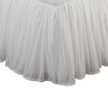 Twin Bed Skirt Polyester Platform Cotton Voile Drop Ruffled Edge White By Casagear Home BM307093