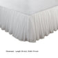 Twin Bed Skirt Polyester Platform Cotton Voile Drop Ruffled Edge White By Casagear Home BM307093