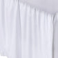 Mora Full Bed Skirt Polyester Platform Split Corners Ruffle Edge White By Casagear Home BM307098