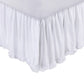 Mora Full Bed Skirt, Polyester Platform, Split Corners, Ruffle Edge, White  By Casagear Home