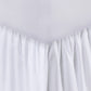 Mora Full Bed Skirt Polyester Platform Split Corners Ruffle Edge White By Casagear Home BM307098