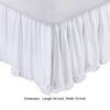 Mora Full Bed Skirt Polyester Platform Split Corners Ruffle Edge White By Casagear Home BM307098