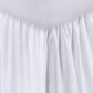 Mora King Bed Skirt Polyester Platform Split Corners Ruffle Edge White By Casagear Home BM307099