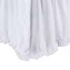 Mora King Bed Skirt Polyester Platform Split Corners Ruffle Edge White By Casagear Home BM307099