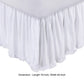 Mora King Bed Skirt Polyester Platform Split Corners Ruffle Edge White By Casagear Home BM307099