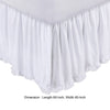 Mora Queen Bed Skirt Polyester Platform Ruffle Edge Split Corners White By Casagear Home BM307100