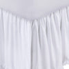 Mora Twin Bed Skirt Polyester Platform Split Corners Ruffle Edge White By Casagear Home BM307101