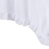 Mora Twin Bed Skirt Polyester Platform Split Corners Ruffle Edge White By Casagear Home BM307101