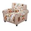 Kelsa 81 Inch Armchair Cover Polyester Fill Watercolor Sunflowers Gold By Casagear Home BM307102