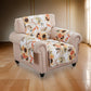 Kelsa 81 Inch Armchair Cover Polyester Fill Watercolor Sunflowers Gold By Casagear Home BM307102