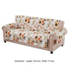 Kelsa 127 Inch Sofa Cover with Polyester Fill Watercolor Sunflowers Gold By Casagear Home BM307104