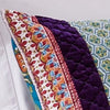 36 Inch Quilted King Pillow Sham Cotton Fill Medallion Print Multicolor By Casagear Home BM307107