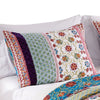 36 Inch Quilted King Pillow Sham Cotton Fill Medallion Print Multicolor By Casagear Home BM307107