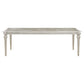 Nive 78- 96 Inch Dining Table with Extension Leaf Faux Diamond Inlay Silver By Casagear Home BM307114