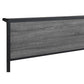 Rick Queen Size Platform Bed MDF Panel Headboard Gray Black Metal By Casagear Home BM307125