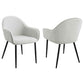 Emin 23 Inch Dining Armchair Modern Light Gray Fabric Seat Set of 2 By Casagear Home BM307150