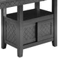 Scarlett 32 Inch Counter Height Dining Table, Glass Top, Charcoal Black By Casagear Home