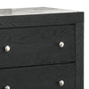 Yoh 57 Inch Wide Dresser with Mirror 6 Drawers Round Handles Black Wood By Casagear Home BM307300