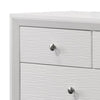 Eve 55 Inch Wide Dresser with Mirror 9 Drawers Metal Handles White Wood By Casagear Home BM307311