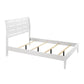 Eve King Size Bed Slatted Headboard Chamfered Legs White Wood Modern By Casagear Home BM307313