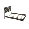 Eve Full Size Bed Slatted Headboard Chamfered Legs Gray Wood Modern By Casagear Home BM307316