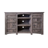 Sen 60 Inch TV Entertainment Console 2 Door Cabinets Solid Gray Wood By Casagear Home BM307366