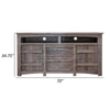 Sen 70 Inch TV Entertainment Console 2 Door Cabinets Solid Gray Wood By Casagear Home BM307367