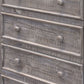 Zen 54 Inch Tall Dresser Chest 5 Drawers Dual Tone Gray Brown Pine Wood By Casagear Home BM307378