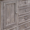 Zen 69 Inch Dresser 6 Drawers 2 Doors Dual Tone Gray Brown Pine Wood By Casagear Home BM307379