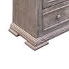 Zen 69 Inch Dresser 6 Drawers 2 Doors Dual Tone Gray Brown Pine Wood By Casagear Home BM307379