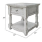 Genie 26 Inch End Table 1 Drawer Open Shelf White Solid Mango Wood By Casagear Home BM307391