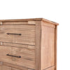 Gin 54 Inch Tall Dresser Chest 4 Drawers Iron Handles Brown Mango Wood By Casagear Home BM307401