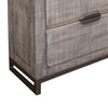 Dome 61 Inch Dresser 7 Drawers Metal Base Brown Gray Solid Mango Wood By Casagear Home BM307406