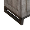 Dome 30 Inch Nightstand 2 Drawers Metal Base Brown Gray Solid Mango Wood By Casagear Home BM307408