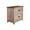 Kohl 29 Inch Nightstand, 2 Drawers, Dual Tone Brown Cream Mango Wood By Casagear Home