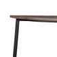 Rome 55 Inch Sofa Table Black Wrought Iron Base Brown Solid Pine Wood By Casagear Home BM307417